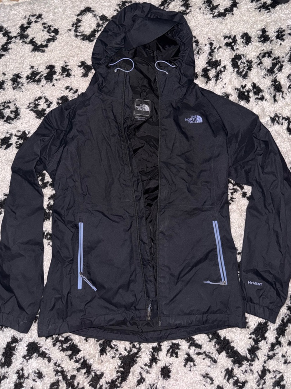 The North Face Black Hooded Hyvent Womans Jacket